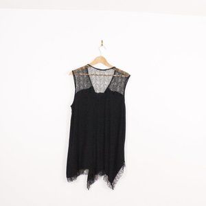 *Signatures Collection Black Lace Overlay Blouse